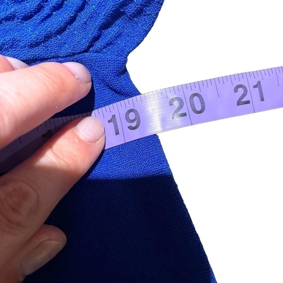 Royal Blue Ruffle Neckline Dress 💙 - Picture 8 of 9